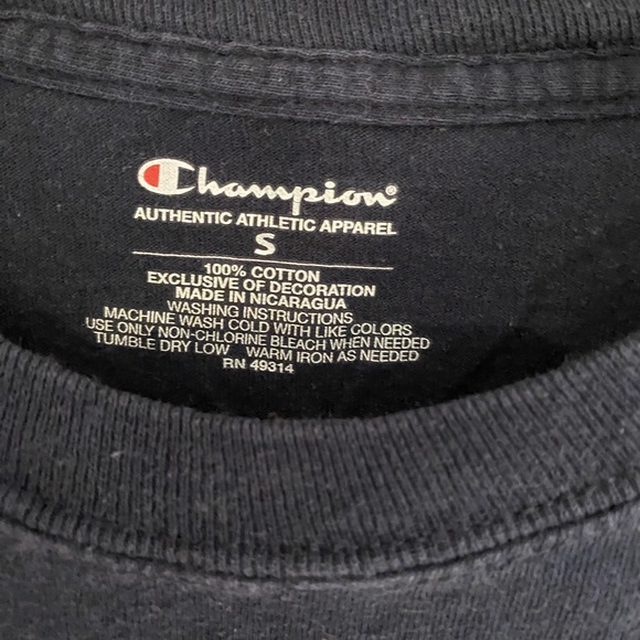 Washington University T-Shirt Navy Champion - Picture 2 of 2